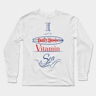 Daily dosis of Vitamin sea Vintage blue Long Sleeve T-Shirt